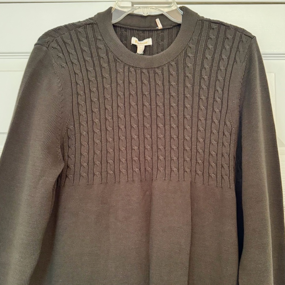 NWT Barbour Stitch Guernsey Dress Olive 14 - Picture 8 of 16